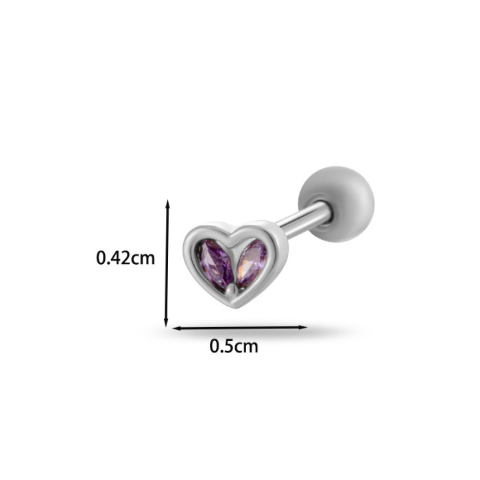 1PC Opal Stone Internally Threaded Helix Earring Labret Lip Stud for Cartilage Tragus Body Jewelry