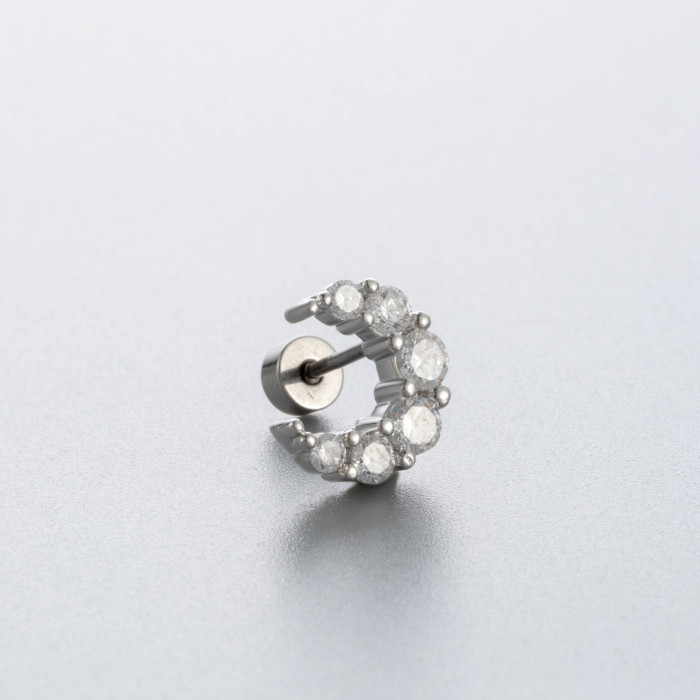 1 Pcs Titanium Butterfly Flower Leaf Cz Labret Lip Stud Ear Cartilage Tragus Helix Earring Daith Lobe Piercing Body Jewelry