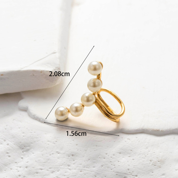Trendy 1PC Fake Piercing Ear Clip Square Zircon U-shaped Earrings Cuffs Ring Cartilage Conch Fake Jewelry For Women