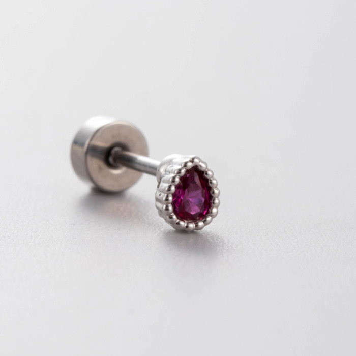 1PC Stainless Steel Angle Butterfly Heart Dangle Ear Tragus Cartilage Earrings Zircon Lobe Helix Screw Ball Piercing Jewelry