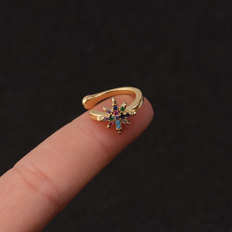New Arrival 1PC Bohemia Rainbow Cz Ear Cuff No Piercing Conch Cuff Earring Fashion Cartilage Helix Conch Fake Piercing Jewelry4
