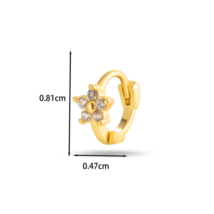 Mini Dangling Ear Cuff Lobe Helix Tragus Cartilage Earrings Conch Daith Rook Piercing Clip Stud CZ Body Jewelry