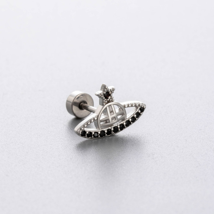 Blue Zirconia Helix Piercing Earring Flat Conch Daith Heart Star Ear Piercing Crystal Body Piercing Jewelry Screw Bal...
