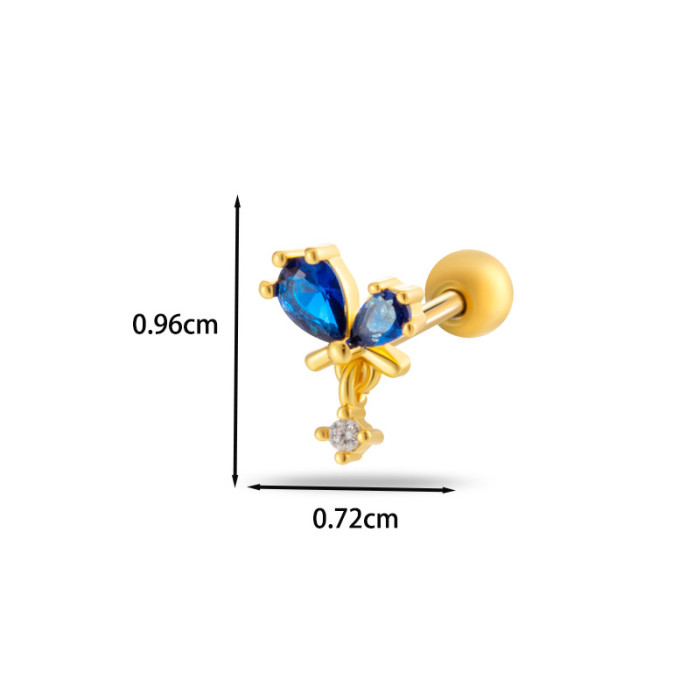 1PC Opal Stone Internally Threaded Helix Earring Labret Lip Stud for Cartilage Tragus Body Jewelry
