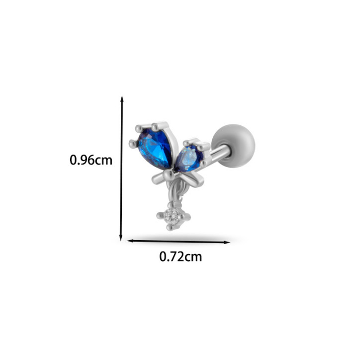 1PC Opal Stone Internally Threaded Helix Earring Labret Lip Stud for Cartilage Tragus Body Jewelry