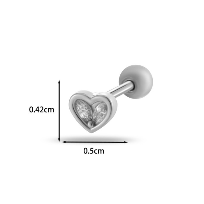 1PC Opal Stone Internally Threaded Helix Earring Labret Lip Stud for Cartilage Tragus Body Jewelry