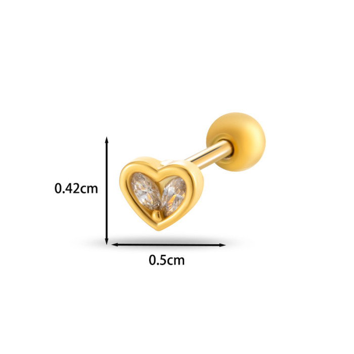 1PC Opal Stone Internally Threaded Helix Earring Labret Lip Stud for Cartilage Tragus Body Jewelry