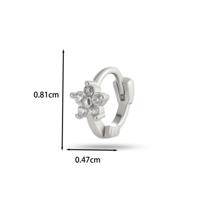 Mini Dangling Ear Cuff Lobe Helix Tragus Cartilage Earrings Conch Daith Rook Piercing Clip Stud CZ Body Jewelry