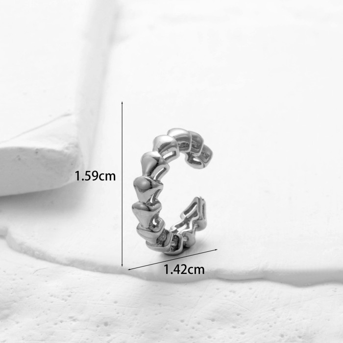 1PC Fake Piercing Ear Clip Stainless Steel Pearl Earrings Zircon Fake Goth Jewelry Ear Cuffs Ring For Women 2025 Trending