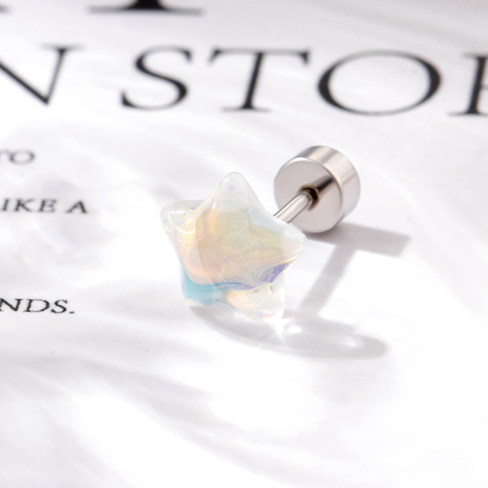 Fantastic Fairy Colorful Moon Star Stud Earrings Set Women Purple Pink Earring 2025 New Cute Jewelry Girls Gift