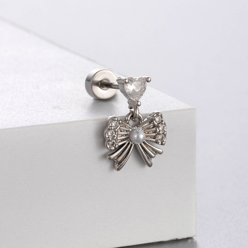 New Fashion Simple Heart Butterfly Star Earrings for Women Exquisite Stainless Steel Studs Sweet Niche Design Party Jewelry