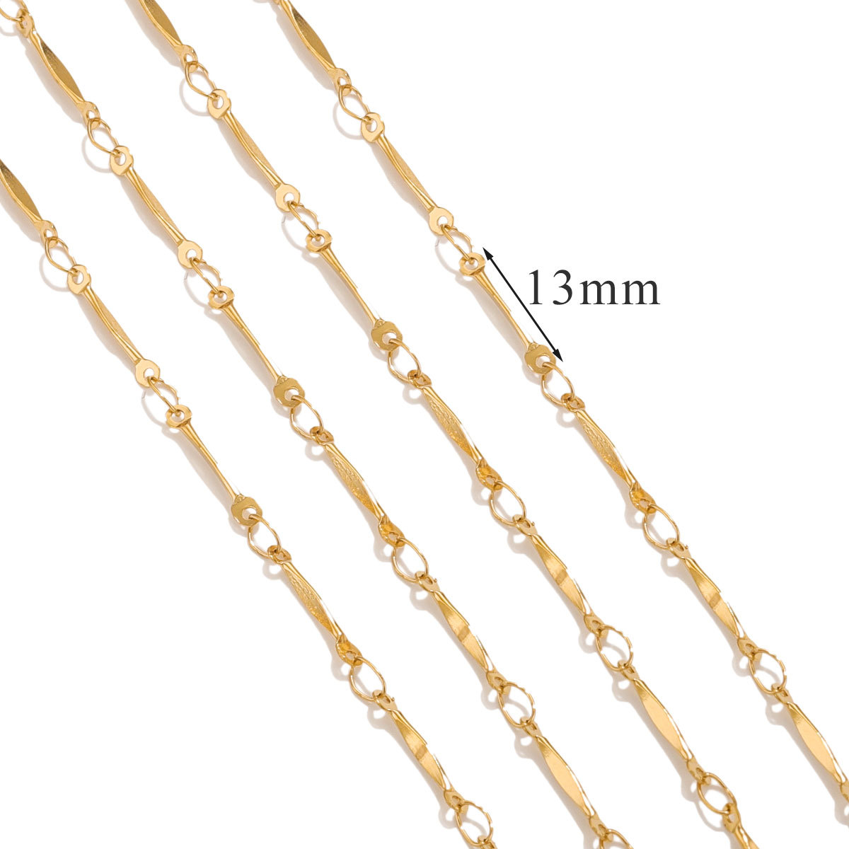 Stainless Steel 18K Gold Plated Titanium Steel Chain Accessories Non-Discoloring Ins Style Fashion Jewelry Accessories