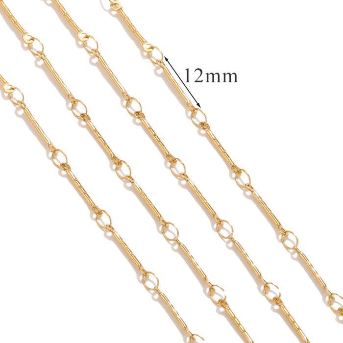 Stainless Steel 18K Gold Plated Titanium Steel Chain Accessories Non-Discoloring Ins Style Fashion Jewelry Accessories
