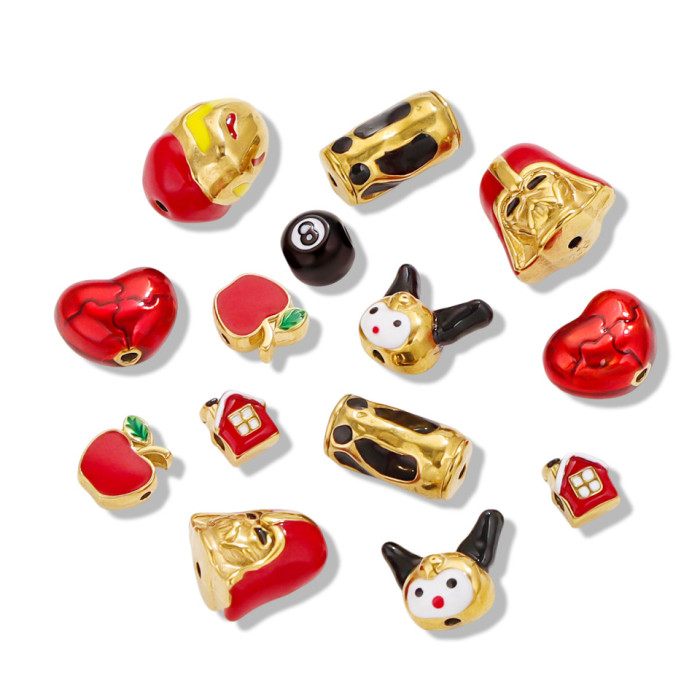 Fruit Love Pendant Charm DIY Jewelry Supplies Stainless Steel Accessories Manufacturer Direct Sales, Necklaces