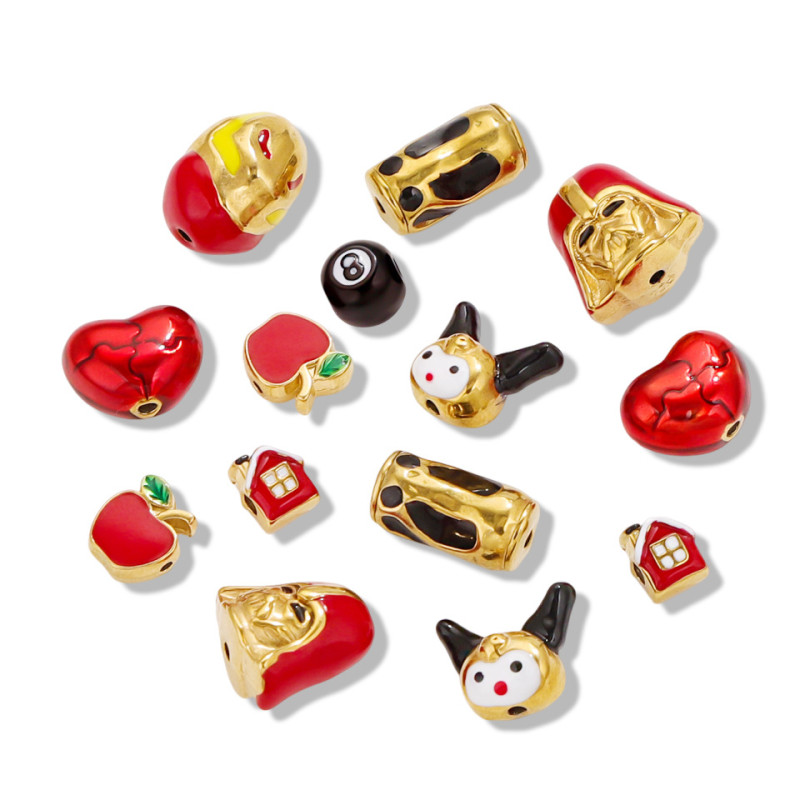 Fruit Love Pendant Charm DIY Jewelry Supplies Stainless Steel Accessories Manufacturer Direct Sales