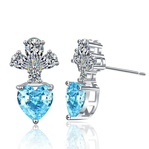 High Quality Heart Sparkle 5A Zircon for Women Fashion Jewelry Wedding Engagement Party Gifts