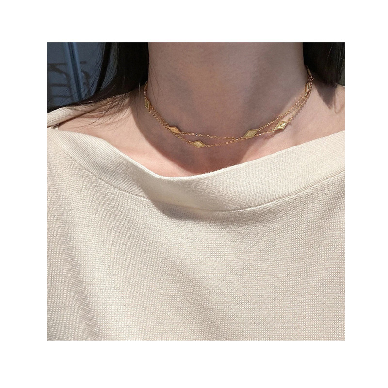 Light Luxury INS Lantern Bead Sweater Chain Long Necklace 18K Gold Plated Nickel Free Jewelry
