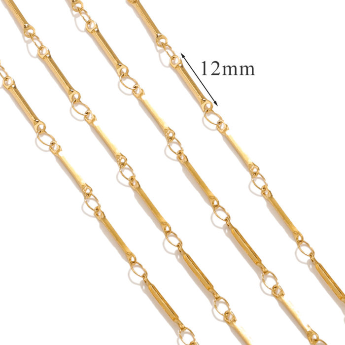 Stainless Steel 18K Gold Plated Titanium Steel Chain Accessories Non-Discoloring Ins Style Fashion Jewelry Accessories