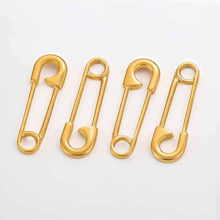 Stainless Steel Pin Shape Charms Connectors for Jewelry Making Findings DIY Charm Earring Bracelet Necklace Supplies Craft