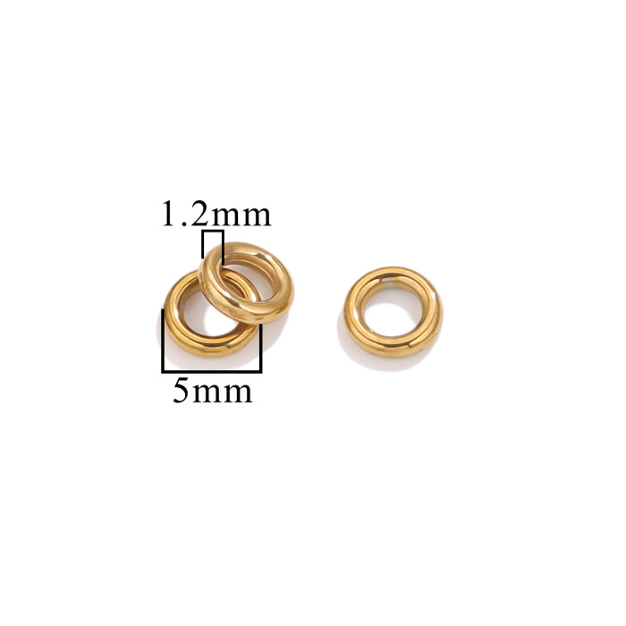 Gold Stainless Steel Ring Closed Ring Connector, Suitable for DIY Jewelry Accessories Production Wholesale Good