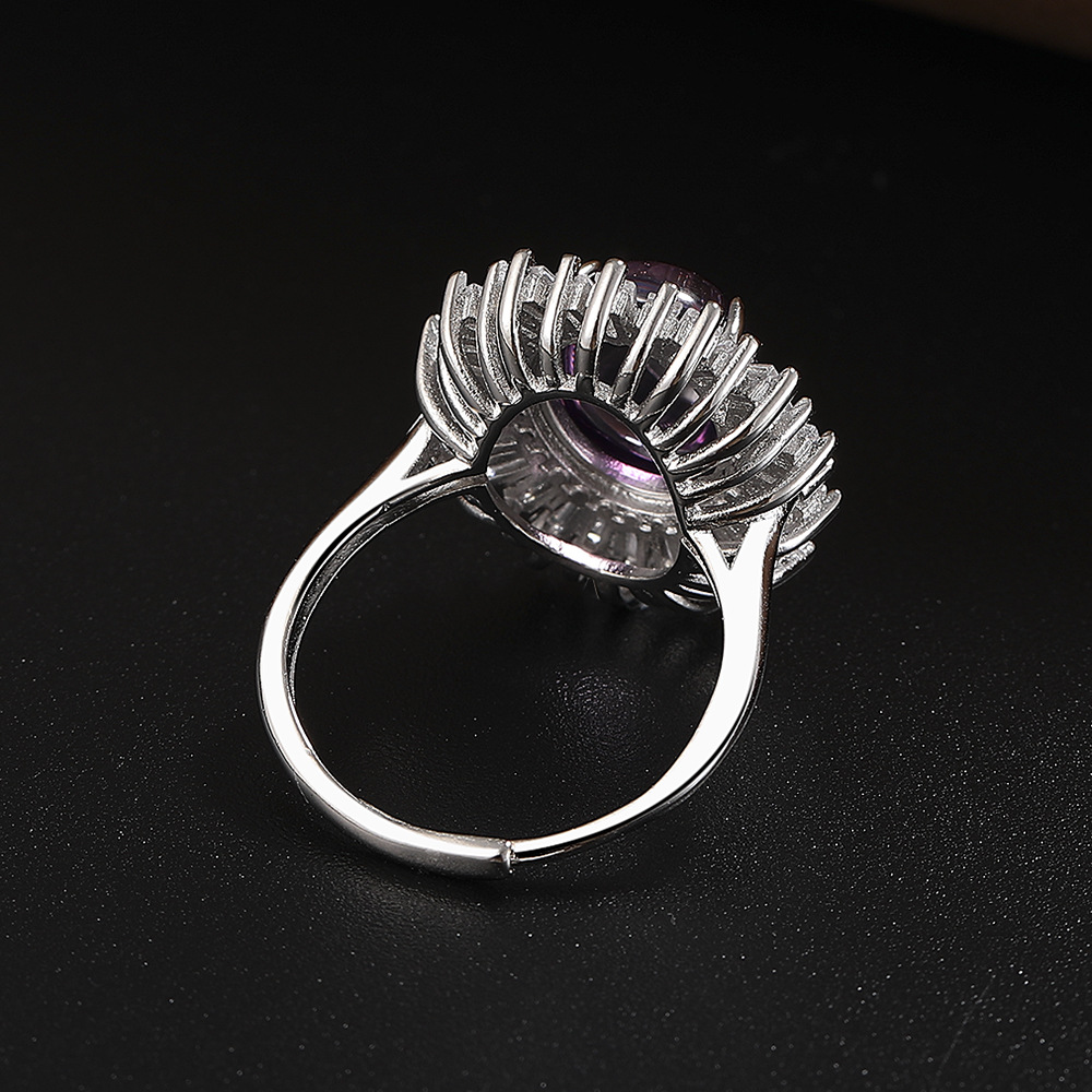 Luxury Birthday Jewelry Wedding Zircon ring Dating Gift For Women