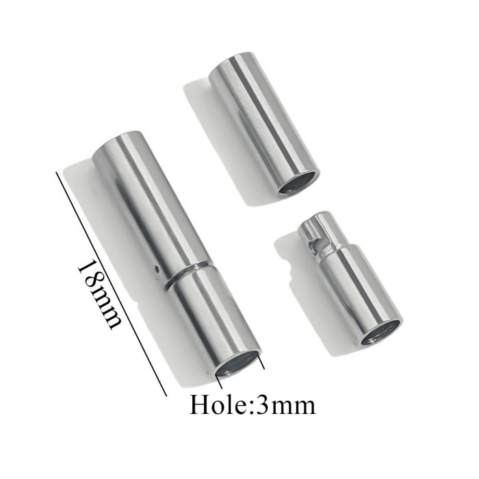 Stainless Steel Clasps Gold Silver Rose Gold Color Leather Cord End Connector for DIY Necklace Bracelet Jewelry Making
