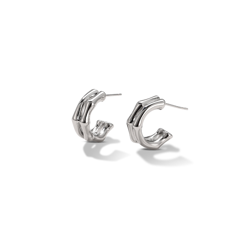 Europe Shape C Stud Earrings for Women 2025 Party Wedding Accessories Jewelry Christmas Gifts