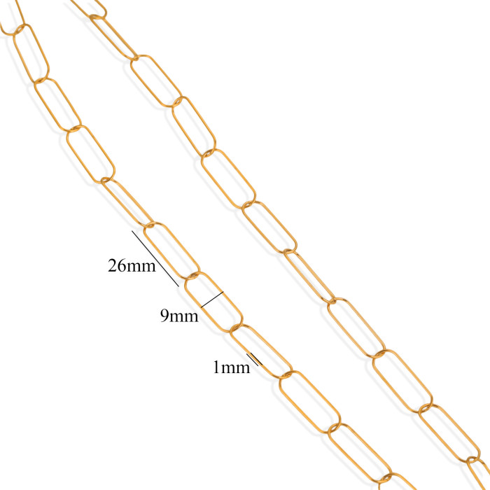 Stainless Steel DIY Chains Accessories Gold-plated Suitable for Making Necklaces Bracelets Jewelry Making Materials Wholesale