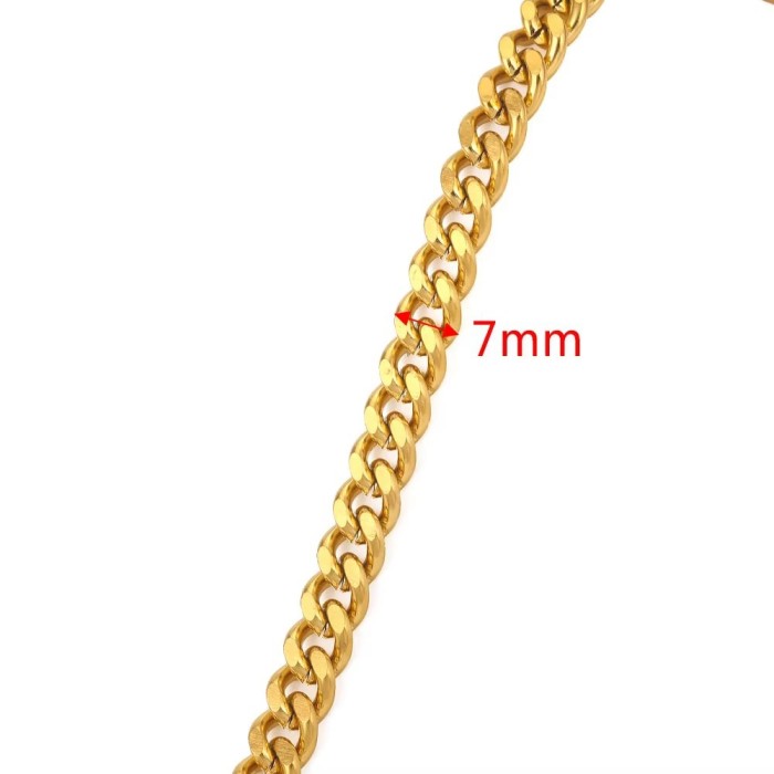 Stainless Steel PVD 18K Gold Plated Link Chain Big Rolo Cable Bulk Chains for Jewelry Making Necklace Bracelet Accessories