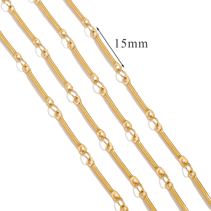 Stainless Steel 18K Gold Plated Titanium Steel Chain Accessories Non-Discoloring Ins Style Fashion Jewelry Accessories