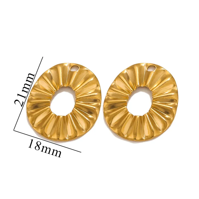 Stainless Steel Golden Classic Water Drop Irregular Charms Pendants for DIY Necklace Bracelet Earrings Jewelry Making