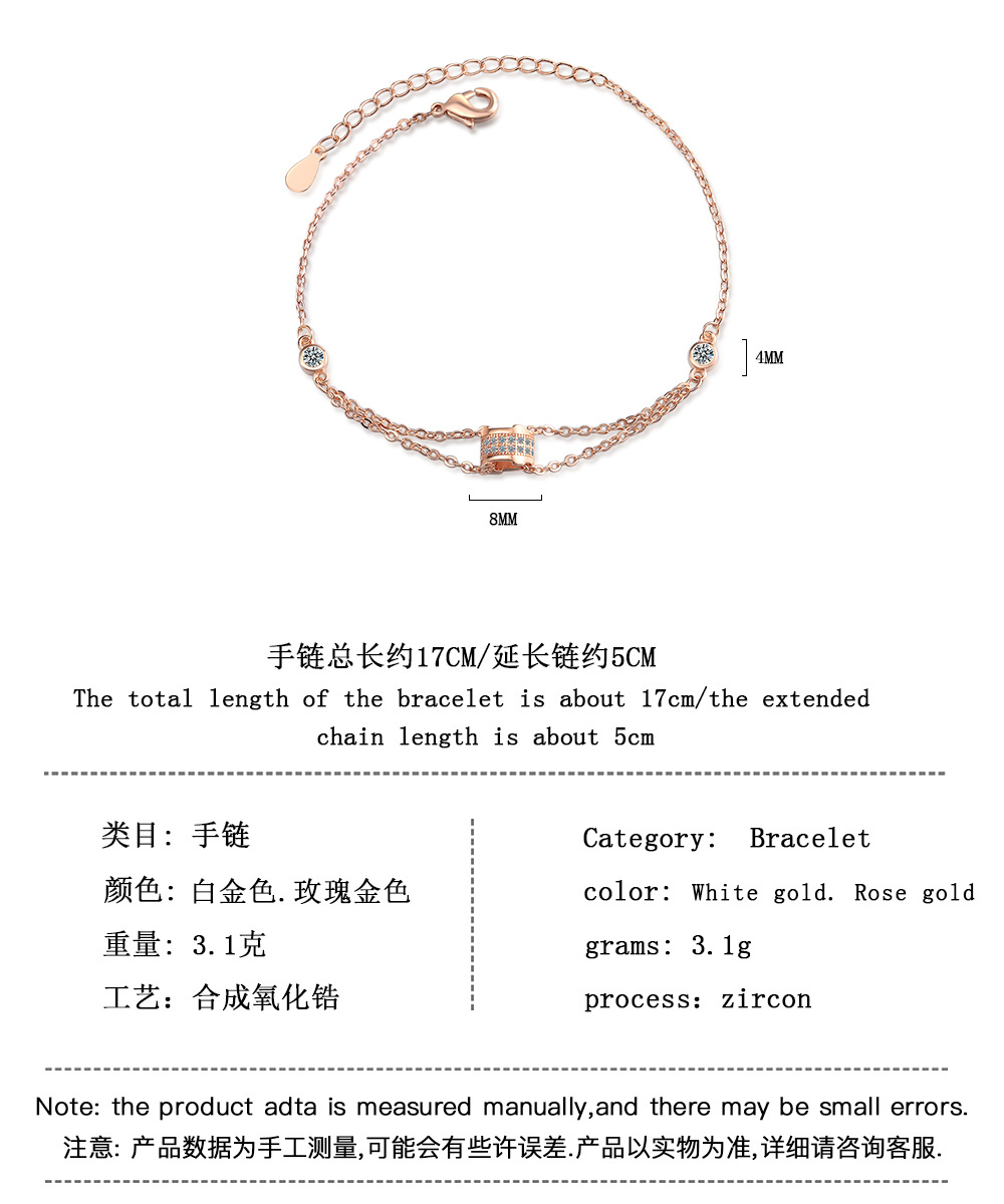 Fine Bracelet For Women Diamond Elegant Chain Bracelet Wedding Jewelry