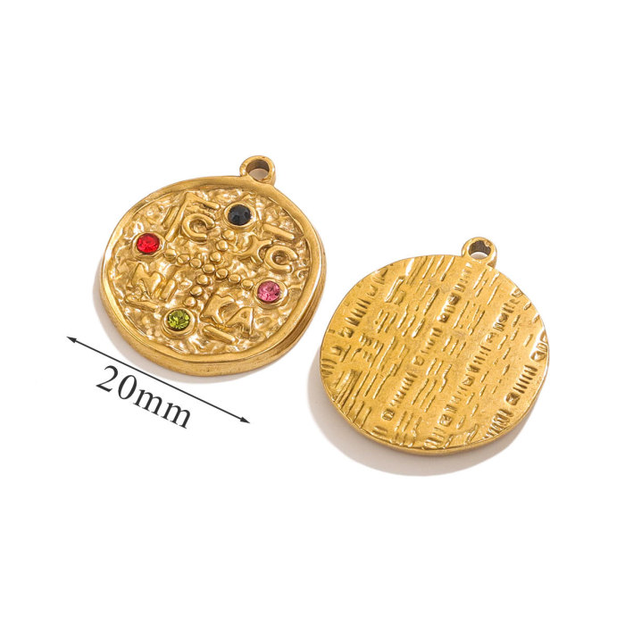 PVD Stainless Steel Diamond Set Mary Charm Necklace Earrings Pendant Connector Found DIY Jewelry Making Supplies Wholesale