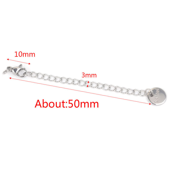 Stainless Steel Extended Extension Tail Chain Lobster Clasps for Necklace Jewelry Making Findings DIY Necklace Extender