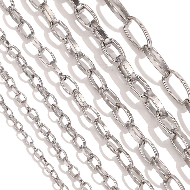 Stainless Steel Natural Crystal Chain Charm Yellow Red Green Crystal DIY Charm Necklace Bracelet Connector Accessories