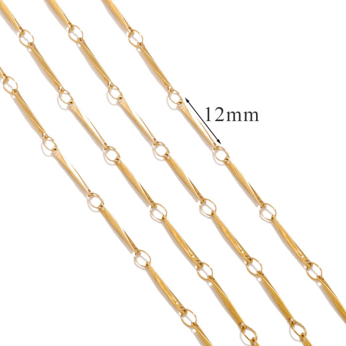 Stainless Steel 18K Gold Plated Titanium Steel Chain Accessories Non-Discoloring Ins Style Fashion Jewelry Accessories