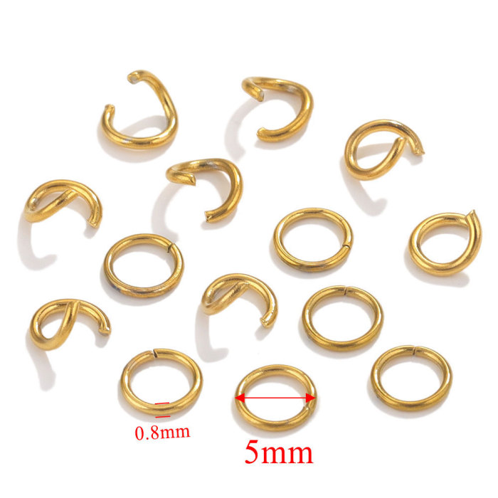 Gold Plated Stainless Steel Jump Ring Connector for Jewelry Making DIY Necklace Bracelet Connectors Jewelry Supplies