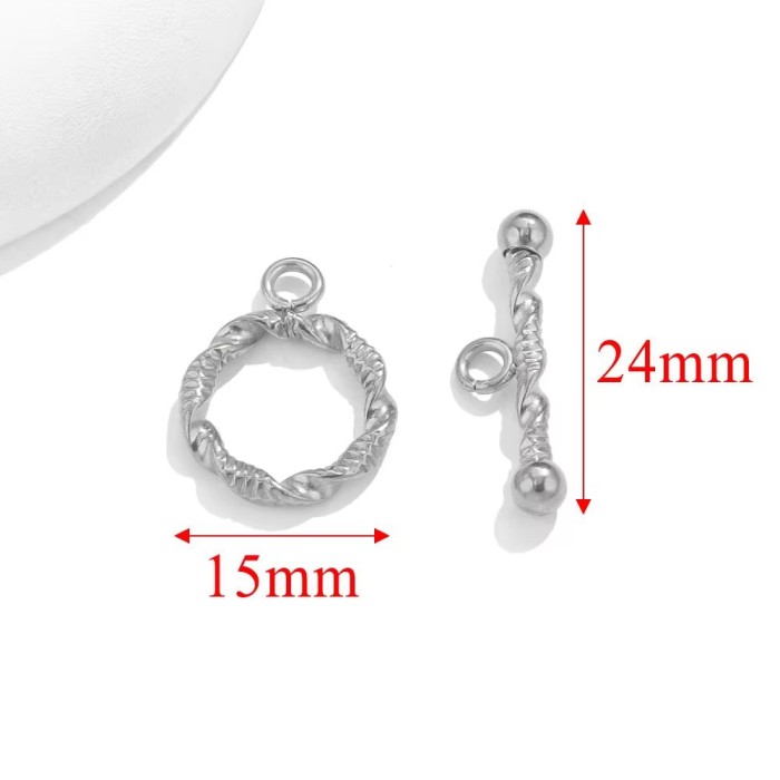 Stainless Steel OT Clasps Connectors for Bracelet Necklace DIY Toggle Clasps Buckle Jewelry Making Supplies Connector