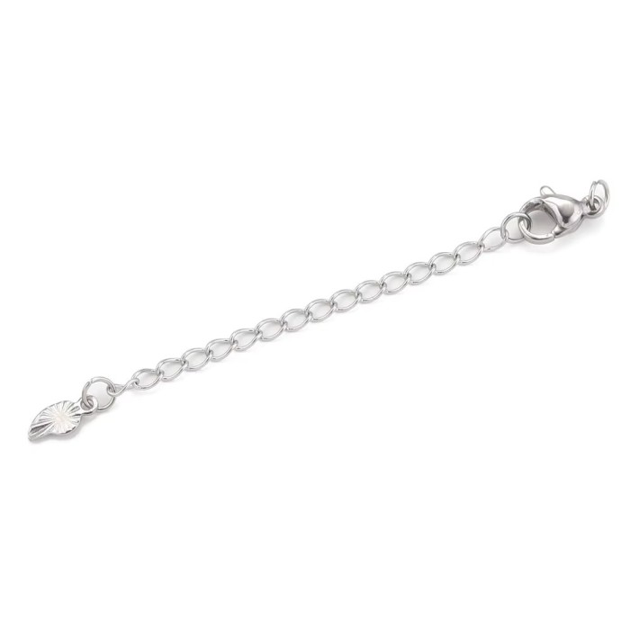 Stainless Steel Extended Extension Tail Chain Lobster Clasps for Necklace Jewelry Making Findings DIY Necklace Extender