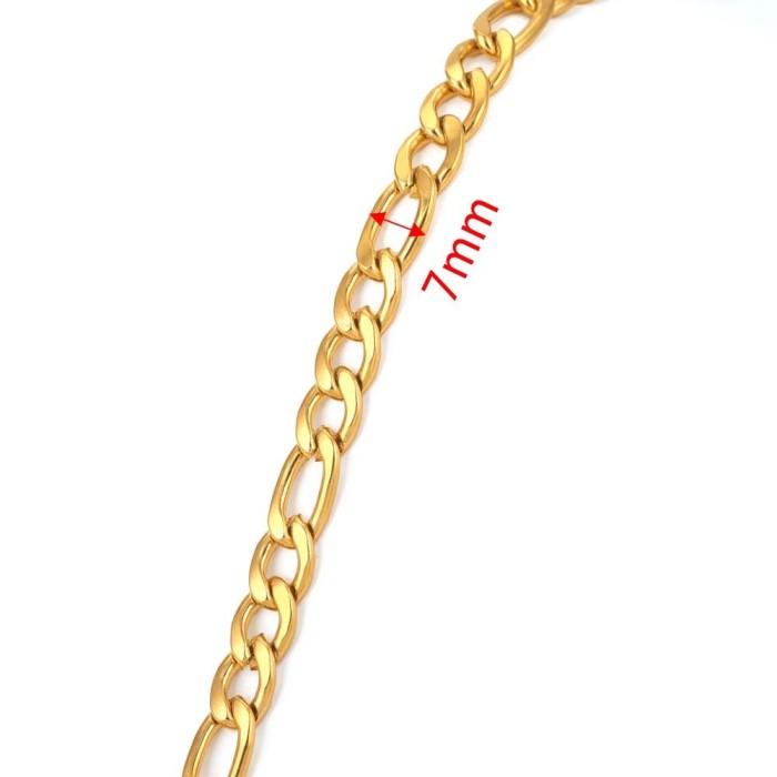 Stainless Steel PVD 18K Gold Plated Link Chain Big Rolo Cable Bulk Chains for Jewelry Making Necklace Bracelet Accessories