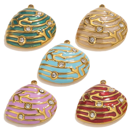 Fashion Jewelry Colored Stainless Steel Enamel Shell DIY Bracelet Ankle Accessories Wholesale