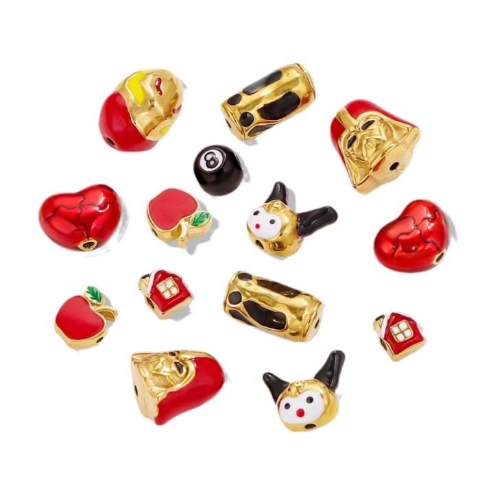 Fruit Love Pendant Charm DIY Jewelry Supplies Stainless Steel Accessories Manufacturer Direct Sales, Necklaces