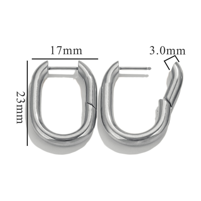 Fashion Creative U-ring Hoop Earrings for Women Trendy Charming Women's Street Photography Earrings Jewelry Wholesale