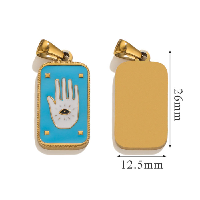 Stainless Steel Tarot Tags Star Moon Pendant DIY Jewelry Fashion Charm Orb Manufacturing Accessories Wholesale