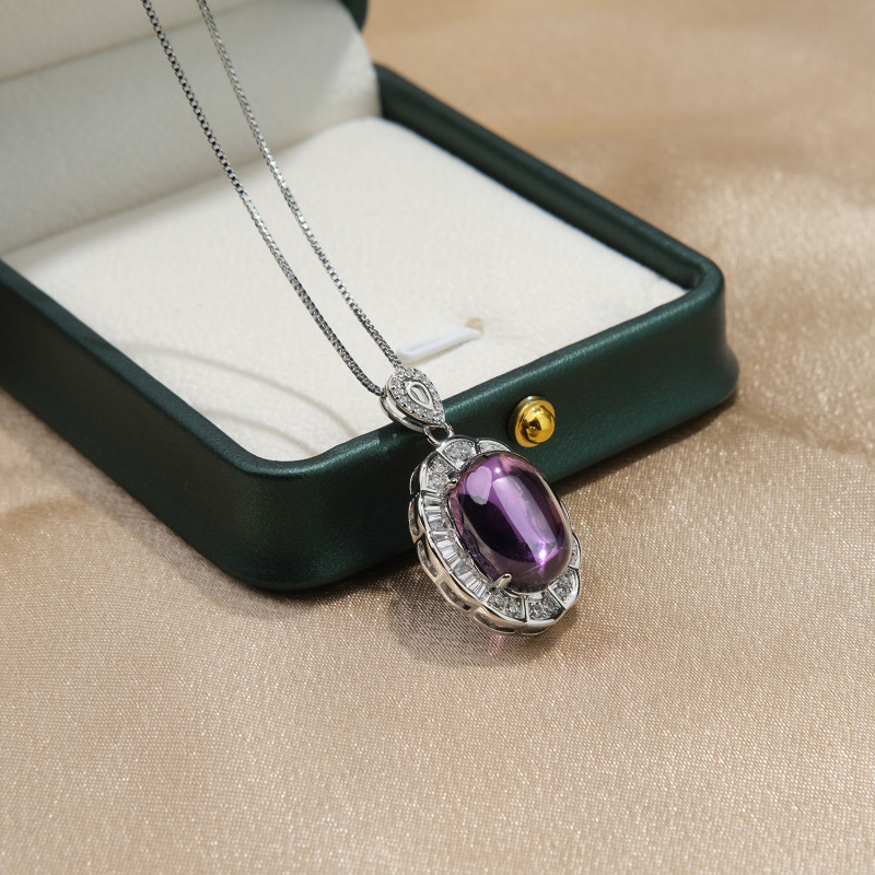 2025 Trend Vintage apphire Necklace Pendant Ring Earrings Wedding Party Fine Jewelry for Women Gift Accessories