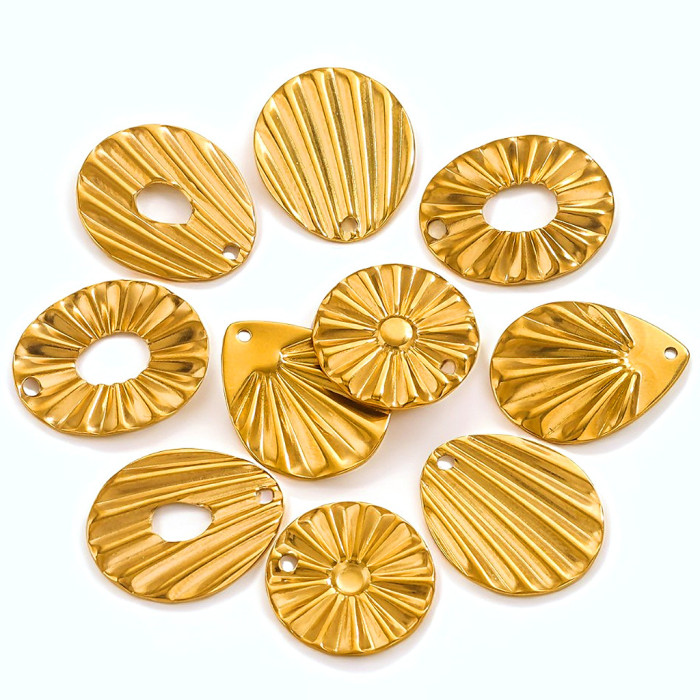 Stainless Steel Golden Classic Water Drop Irregular Charms Pendants for DIY Necklace Bracelet Earrings Jewelry Making