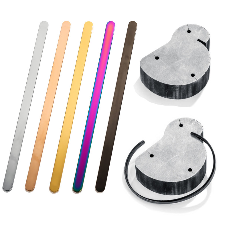 Open Cuff Bangle Mirror Polishe Stainless Steel Rectangle Customized Strips Name ID Tag Accessories