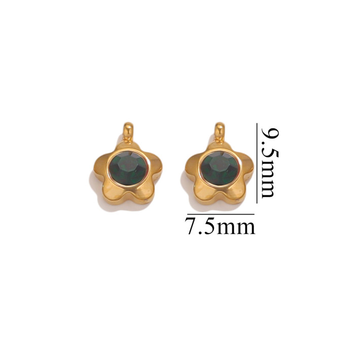 Stainless Steel Rhinestones Small Charms For Jewelry Making DIY Gold Charm Pendants Earrings Bracelet Making Supplies Bulk