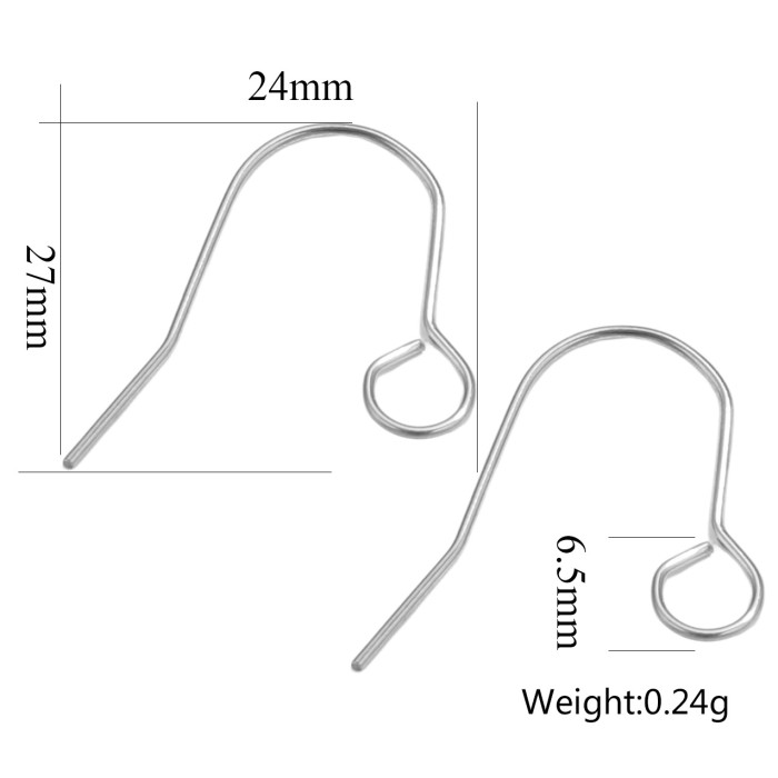 Stainless Steel Earrings Hook for Jewelry Making Hypoallergenic Women Dangle Cross Earring Clasps Fittings Diy Finding