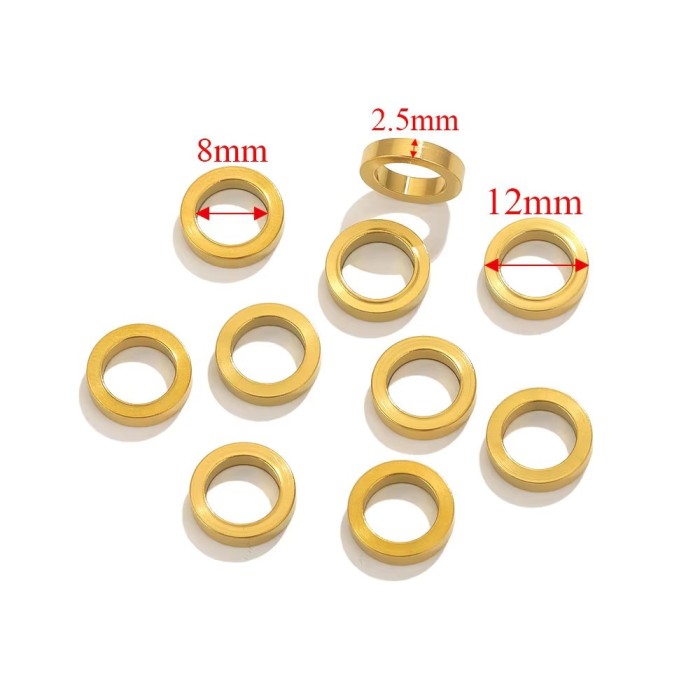 Stainless Steel Round Big Hole Bead Loose Spacer Beads for Jewelry Making Bracelet Jewelry Components Wholesale Bulk Item